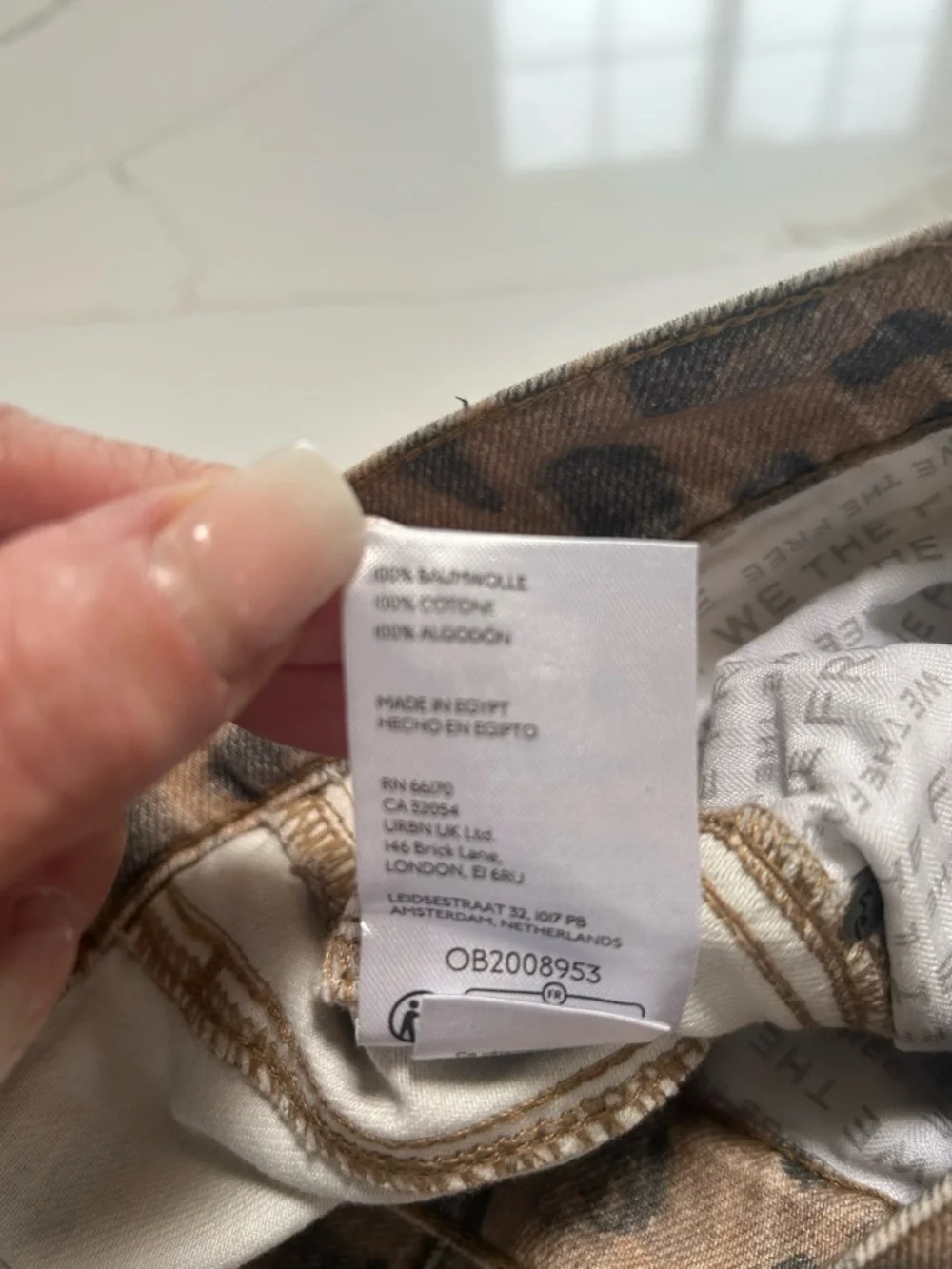 Free People We The Free Good Luck AnimalPrinted Barrel Jeans - Picture 8 of 11